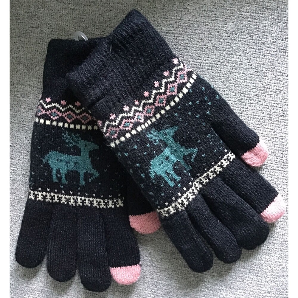 NWT Christmas Outdoor Warm Gloves Winter Touch Screen Knitted Unisex Glove